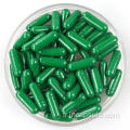 Capsules vegan vides de couleur verte